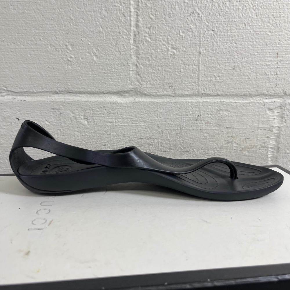 CROCS Black Women's Slingback Flip Sandals - Picture 2 of 12